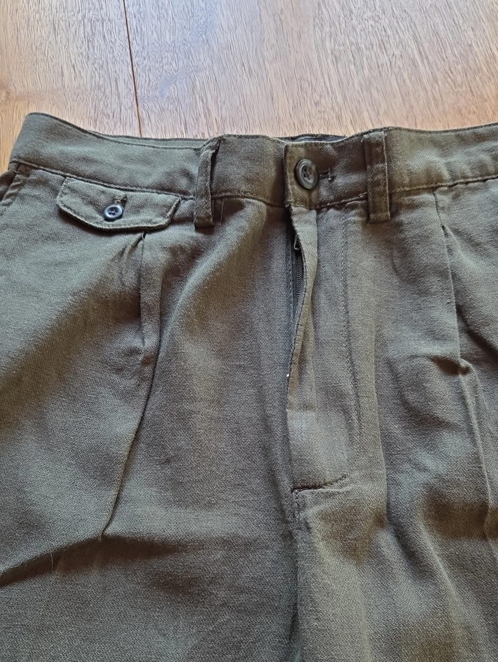Banana Republic Olive Relaxed Fit Linen Cotton Pants 30x30